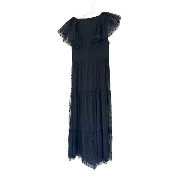 Tuckernuck Black Onyx Wedding Guest Tulle Giselle Formal Maxi Gown Dress Medium - Picture 12 of 15